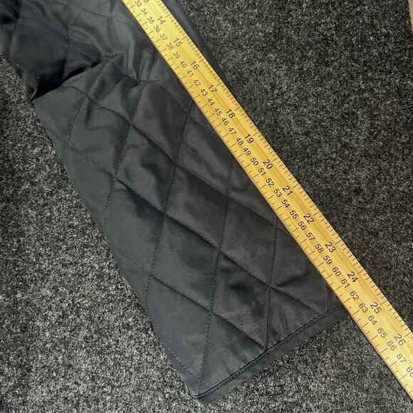 LL Bean Riding Jacket Barn Coat Women's Black Quilted Plaid Lining S Reg - Picture 6 of 7
